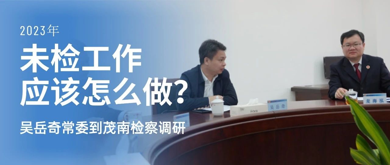 区委常委、政法委书记吴岳奇到我院调研未成年人检察工作